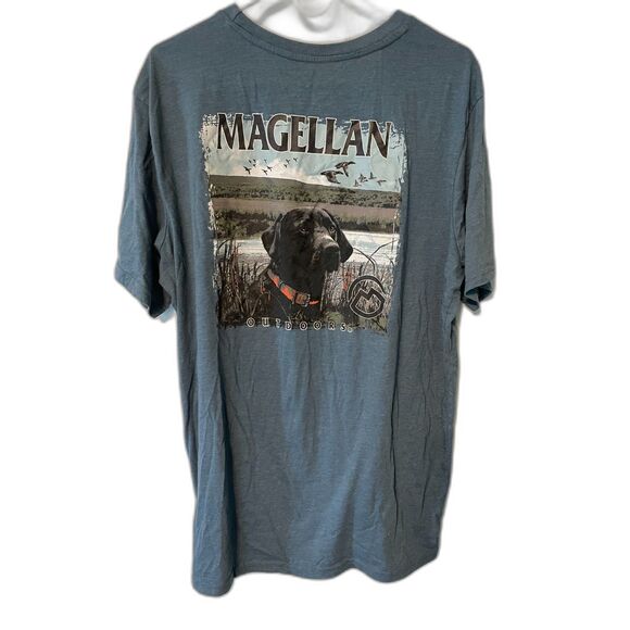 Men's Magellan Outdoors Black Lab Duck Hunting T-Shirt XL - Picture 2 of 5